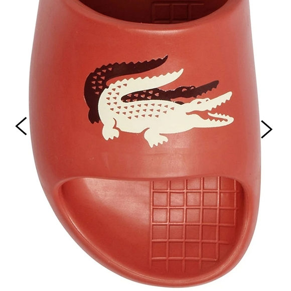 Lacoste  serve slide (unisex) (black and red) available - Picture 2 of 10